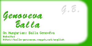 genoveva balla business card